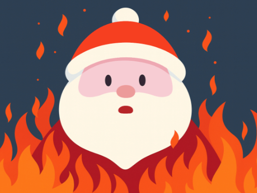 Santa On Fire